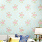 Vintage 3D Embossed Flora Wallpaper Non-Pasted 31'L x 20.5"W Light Blue Clearhalo 'Vintage wall decor' 'Vintage' 'Wallpaper' Wall Decor' 892864