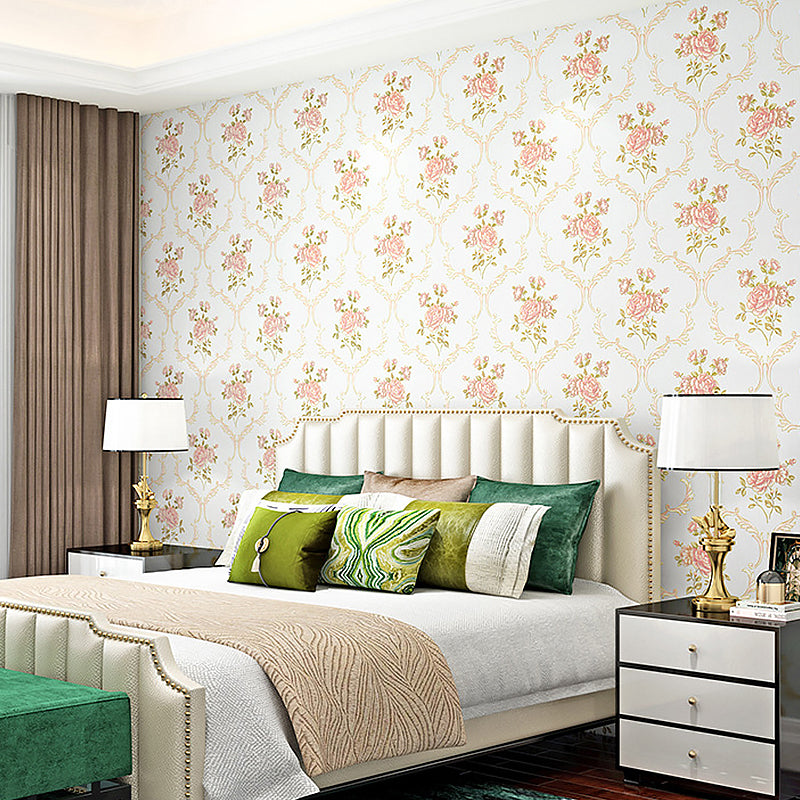 Vintage 3D Embossed Flora Wallpaper Non-Pasted 31'L x 20.5"W Clearhalo 'Vintage wall decor' 'Vintage' 'Wallpaper' Wall Decor' 892873