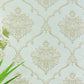 European Floral Design Wallpaper 33' x 20.5" Classic Damasque Wall Covering, Non-Pasted Light Green Clearhalo 'Vintage wall decor' 'Vintage' 'Wallpaper' Wall Decor' 892886