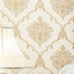 European Floral Design Wallpaper 33' x 20.5" Classic Damasque Wall Covering, Non-Pasted Light Yellow Clearhalo 'Vintage wall decor' 'Vintage' 'Wallpaper' Wall Decor' 892906