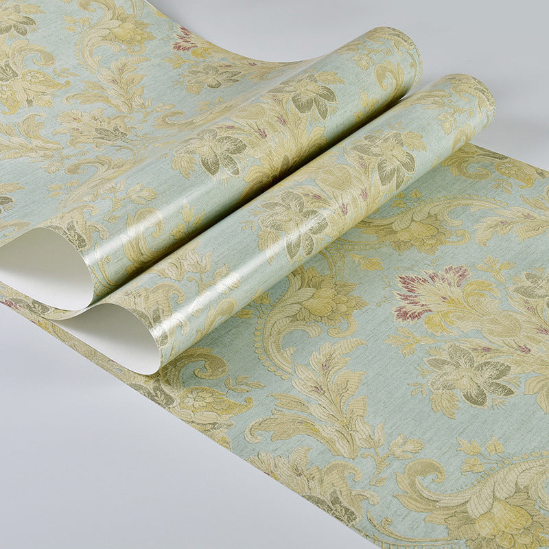 Multi-Colored Damask Pattern Wallpaper Non-Pasted 33-foot x 20.5-inch Clearhalo 'Vintage wall decor' 'Vintage' 'Wallpaper' Wall Decor' 892963