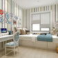 Mediterranean Vertical Stripe Non-Pasted Wallpaper for Kids, 33-foot x 20.5-inch, Multi-Colored Clearhalo 'Wall Decor' 'Wallpaper' 893057
