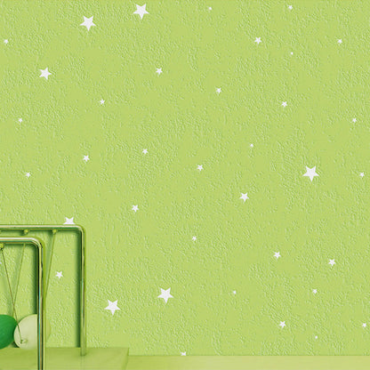 Star Wallpaper for Children's Bedroom Non-Pasted 20.5-inch x 33-foot Green Clearhalo 'Wall Decor' 'Wallpaper' 893191
