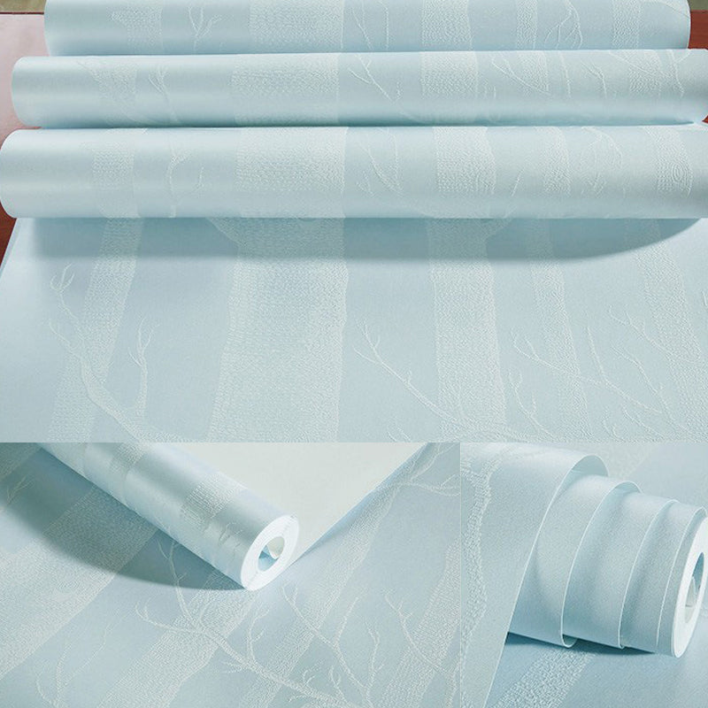 Pastel Color Natural Tree Wallpaper 20.5-inch x 33-foot Non-Woven Decorative Forest and Birch Tree Wall Covering Clearhalo 'Modern wall decor' 'Modern' 'Wallpaper' Wall Decor' 893241