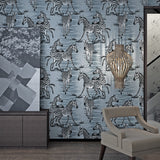 Wild Animal Zebra Wallpaper Non-Woven Moisture-Resistant Wall Covering, 20.5"W x 33'L Clearhalo 'Modern wall decor' 'Modern' 'Wallpaper' Wall Decor' 893287