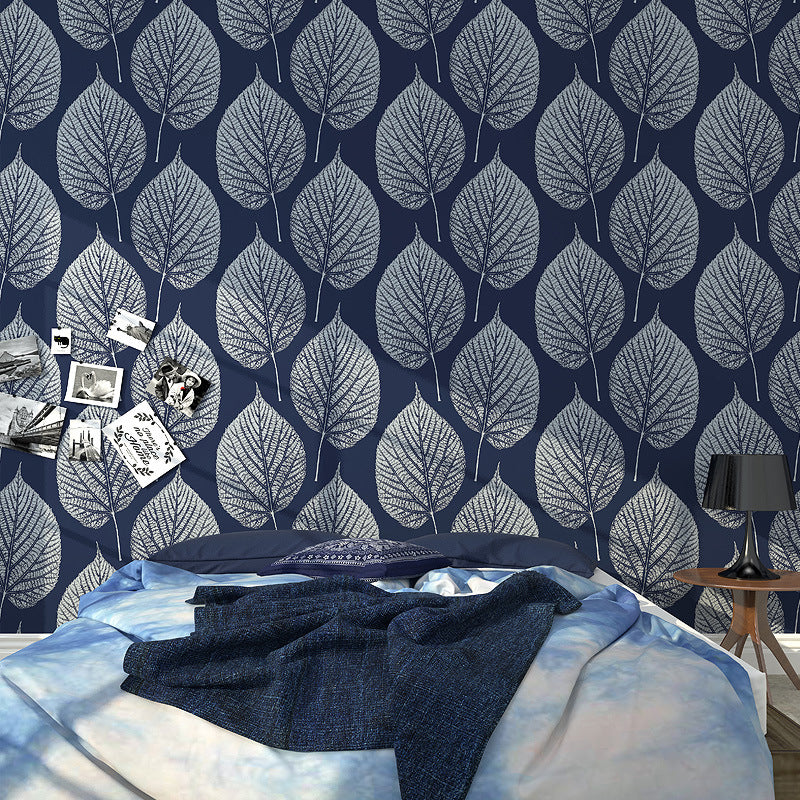 Nordic Leaves Wallpaper for Bedroom 31'L x 20.5"W, Non-Pasted Clearhalo 'Modern wall decor' 'Modern' 'Wallpaper' Wall Decor' 893291