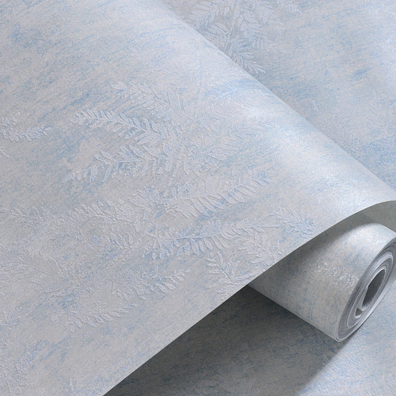 Unique Blue Leaves Wallpaper for Bedroom Non-Pasted 31-foot x 20.5-inch Clearhalo 'Modern wall decor' 'Modern' 'Wallpaper' Wall Decor' 893312