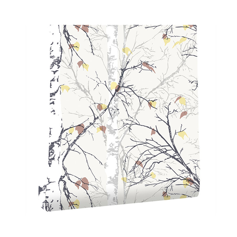 Rustic Countryside Leaves Wallpaper Forest Non-Pasted Wall Decor, 20.5"W x 33'L Clearhalo 'Modern wall decor' 'Modern' 'Wallpaper' Wall Decor' 893342