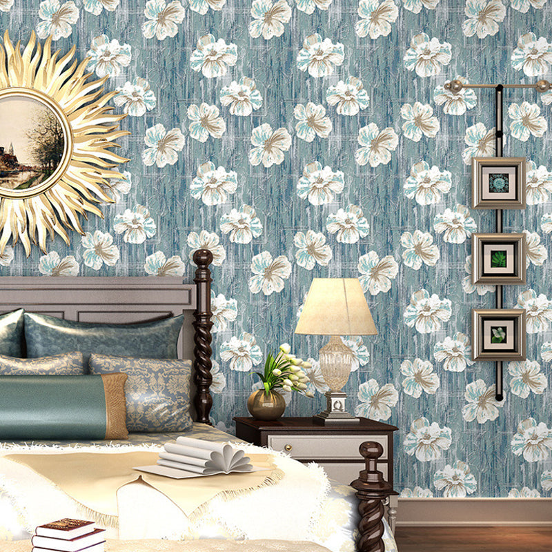 Extravagant Blossoms Non-Pasted Stain-Resistant Wallpaper, 20.5"W x 31'L, Natural Color Clearhalo 'Modern wall decor' 'Modern' 'Wallpaper' Wall Decor' 893358