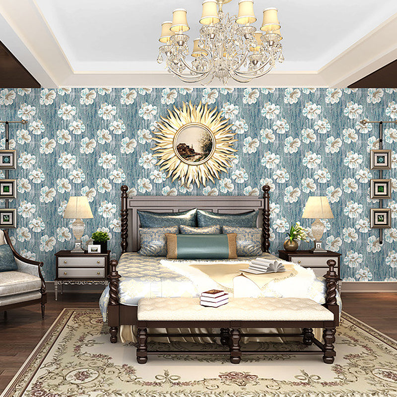 Extravagant Blossoms Non-Pasted Stain-Resistant Wallpaper, 20.5"W x 31'L, Natural Color Clearhalo 'Modern wall decor' 'Modern' 'Wallpaper' Wall Decor' 893359