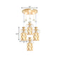 Contemporary 4 Lights Multi Ceiling Lamp with Crystal Embedded Shade Gold Finish Cylinder Pendant Clearhalo 'Ceiling Lights' 'Modern Pendants' 'Modern' 'Pendant Lights' 'Pendants' Lighting' 893862