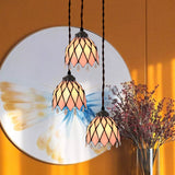 Victorian Bowl/Morning Glory Hanging Light Kit 3 Lights Pink Stained Glass Cluster Pendant for Dining Room Clearhalo 'Ceiling Lights' 'Chandeliers' 'Close To Ceiling Lights' 'Glass shade' 'Glass' 'Industrial' 'Middle Century Pendants' 'Pendant Lights' 'Pendants' 'Tiffany close to ceiling' 'Tiffany Pendants' 'Tiffany' Lighting' 894512