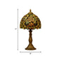 Bronze 1 Bulb Table Light Victorian Hand Cut Glass Domed Shaped Nightstand Lighting with Blossom Pattern Clearhalo 'Lamps' 'Table Lamps' Lighting' 894526