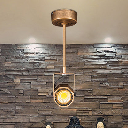 1 Light Hanging Light Vintage Style Mini Metal Shade Pendant Light Fixture in Antique Brass Antique Brass Clearhalo 'Art Deco Pendants' 'Cast Iron' 'Ceiling Lights' 'Ceramic' 'Crystal' 'Industrial Pendants' 'Industrial' 'Metal' 'Middle Century Pendants' 'Pendant Lights' 'Pendants' 'Tiffany' Lighting' 89675