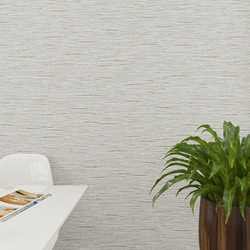 Japanese Linen Non-Pasted Wallpaper, 31-foot x 20.5-inch, Light Color Cream Gray Clearhalo 'Modern wall decor' 'Modern' 'Wallpaper' Wall Decor' 896794