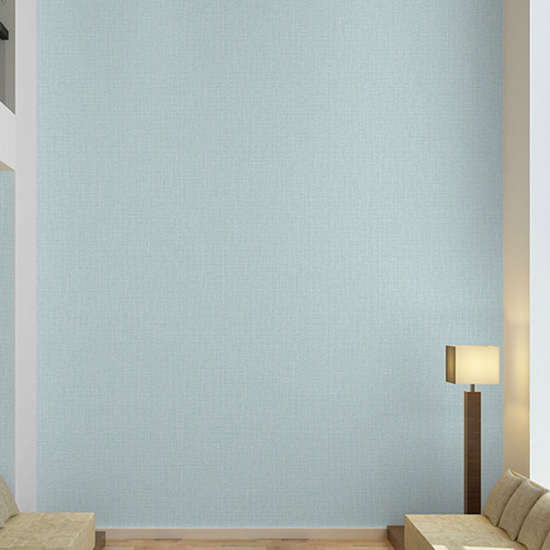 Modern and Simple Wall Decor Linen and Embossed Granule Non-Pasted Wallpaper, 31'L x 20.5"W Lake Blue Clearhalo 'Modern wall decor' 'Modern' 'Wallpaper' Wall Decor' 896823