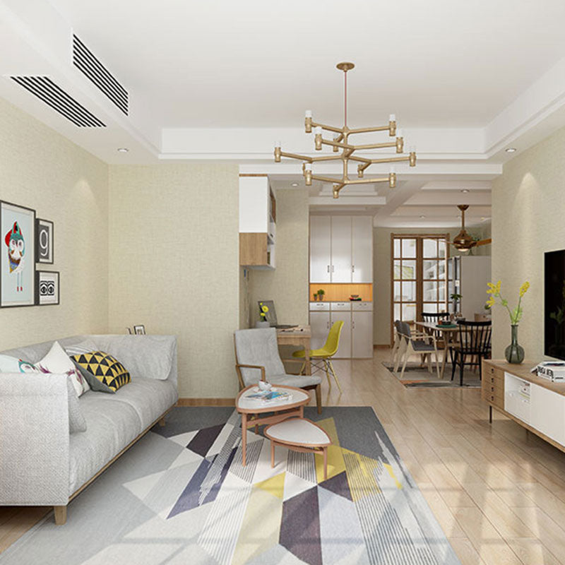 Modern and Simple Wall Decor Linen and Embossed Granule Non-Pasted Wallpaper, 31'L x 20.5"W Beige Clearhalo 'Modern wall decor' 'Modern' 'Wallpaper' Wall Decor' 896830