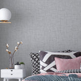 Non-Pasted Wallpaper with Purely Light Color Linen and Embossed Granule, 31'L x 20.5"W Grey Clearhalo 'Modern wall decor' 'Modern' 'Wallpaper' Wall Decor' 896843