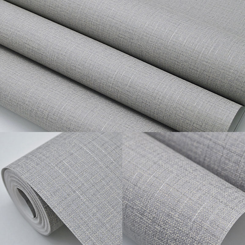 Non-Pasted Wallpaper with Purely Light Color Linen and Embossed Granule, 31'L x 20.5"W Clearhalo 'Modern wall decor' 'Modern' 'Wallpaper' Wall Decor' 896845