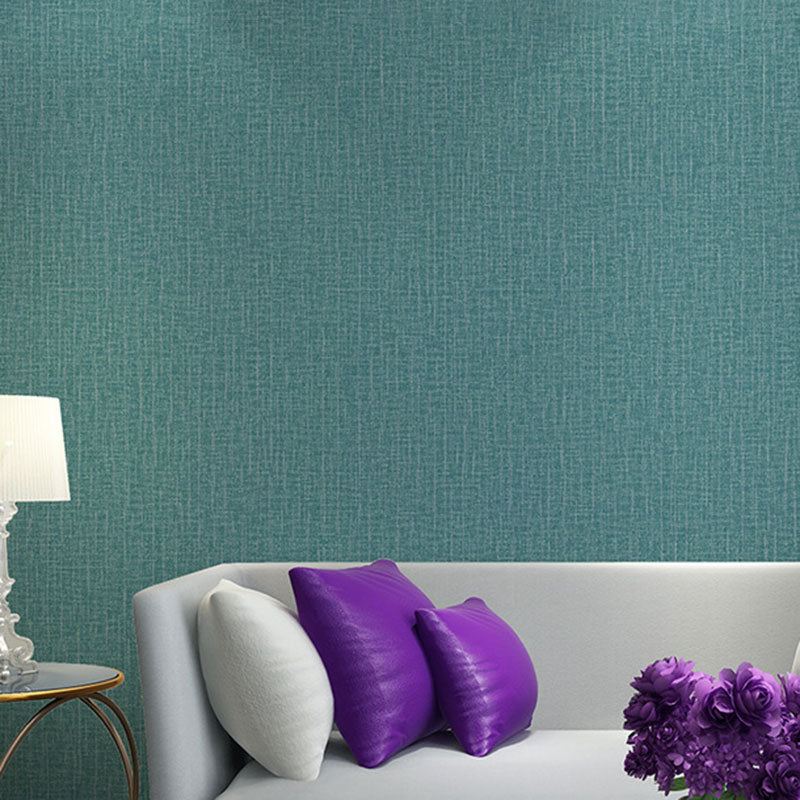 Non-Pasted Wallpaper with Purely Light Color Linen and Embossed Granule, 31'L x 20.5"W Blue Clearhalo 'Modern wall decor' 'Modern' 'Wallpaper' Wall Decor' 896854