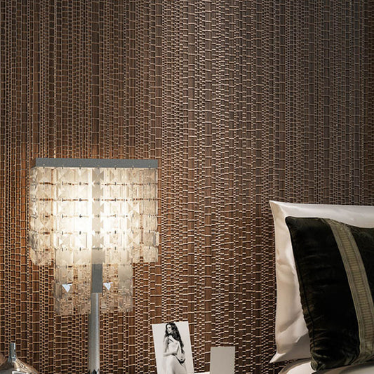 Light Color Textured Wallpaper with Vertical Line 33' x 20.5" Non-Pasted Decorative Wall Covering Brown Clearhalo 'Modern wall decor' 'Modern' 'Wallpaper' Wall Decor' 896867