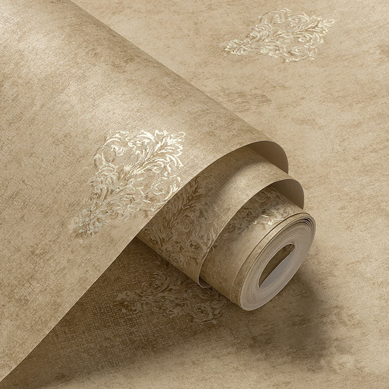 Living Room Wallpaper with Natural Color Floral Pattern, 33'L x 20.5"W, Non-Pasted Clearhalo 'Vintage wall decor' 'Vintage' 'Wallpaper' Wall Decor' 896971