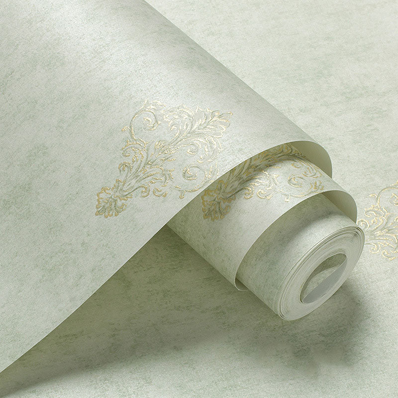 Living Room Wallpaper with Natural Color Floral Pattern, 33'L x 20.5"W, Non-Pasted Clearhalo 'Vintage wall decor' 'Vintage' 'Wallpaper' Wall Decor' 896980