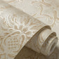 Damask Design Non-Pasted Wallpaper, 33-foot x 20.5-inch, Pastel Color Clearhalo 'Vintage wall decor' 'Vintage' 'Wallpaper' Wall Decor' 897006