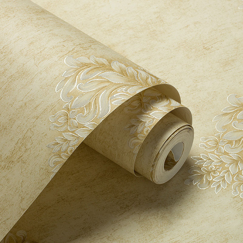 Non-Woven Wall Decor 33 ft. x 20.5 in European Classic Non-Pasted Dense Flower Design Wallpaper Clearhalo 'Vintage wall decor' 'Vintage' 'Wallpaper' Wall Decor' 897018