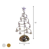 Silver/Gold Christmas Tree Desk Light Modern Clear K9 Crystal LED Night Table Lamp for Bedroom Clearhalo 'Lamps' 'Table Lamps' Lighting' 897360