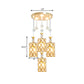 Crystal Encrusted Cylinder Multi-Light Pendant Modernist 4-Light Ceiling Suspension Lamp in Gold Clearhalo 'Ceiling Lights' 'Modern Pendants' 'Modern' 'Pendant Lights' 'Pendants' Lighting' 897412