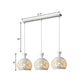 Iron Domed Cluster Light Pendant Modern 3-Light Crystal Hanging Ceiling Lamp in White Clearhalo 'Ceiling Lights' 'Modern Pendants' 'Modern' 'Pendant Lights' 'Pendants' Lighting' 897568