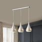 Teardrop Iron Cluster Lamp Pendant Simple 3 Heads White Hanging Ceiling Light with Crystal Decor Clearhalo 'Ceiling Lights' 'Modern Pendants' 'Modern' 'Pendant Lights' 'Pendants' Lighting' 897578