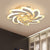 Crystal Ball Shape Semi Flushmount with Windmill Design Modern LED Ceiling Mounted Light in White White Clearhalo 'Ceiling Lights' 'Close To Ceiling Lights' 'Close to ceiling' 'Semi-flushmount' Lighting' 898350