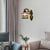 Mission Style House Wall Sconce Stained Glass 1 Light Wall Lighting in Brass for Bedroom Clear Clearhalo 'Industrial' 'Middle century wall lights' 'Tiffany wall lights' 'Tiffany' 'Wall Lamps & Sconces' 'Wall Lights' Lighting' 90633
