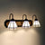 Cone White Glass Wall Light Fixture Tiffany 3 Heads Black Sconce Lighting for Bedroom White Clearhalo 'Industrial' 'Middle century wall lights' 'Tiffany wall lights' 'Tiffany' 'Wall Lamps & Sconces' 'Wall Lights' Lighting' 91462