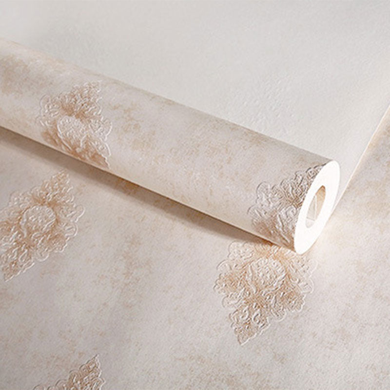 Luxury Wallpaper Roll 3D Print Damasque Non-Pasted Wall Art for Living Room, 57.1 sq ft. Clearhalo 'Vintage wall decor' 'Vintage' 'Wallpaper' Wall Decor' 914642