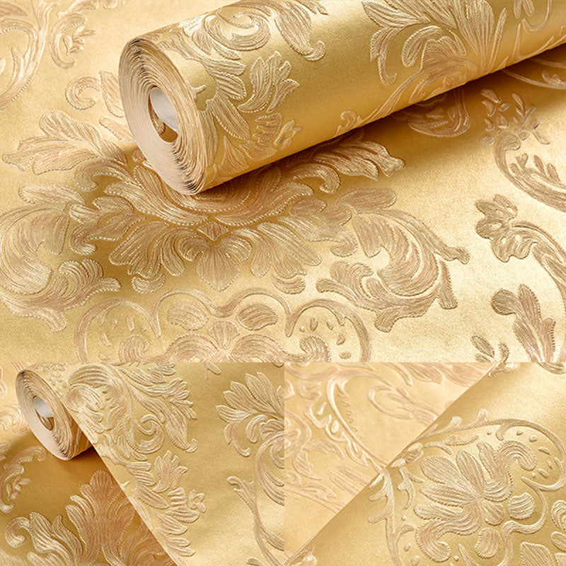 20.5-inch x 31-foot Decorative Wallpaper Bedroom 3D Print Damask Design Wall Art Clearhalo 'Vintage wall decor' 'Vintage' 'Wallpaper' Wall Decor' 914682