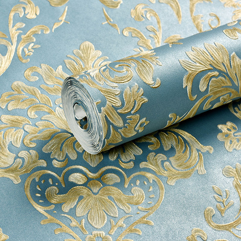 20.5-inch x 31-foot Decorative Wallpaper Bedroom 3D Print Damask Design Wall Art Clearhalo 'Vintage wall decor' 'Vintage' 'Wallpaper' Wall Decor' 914685