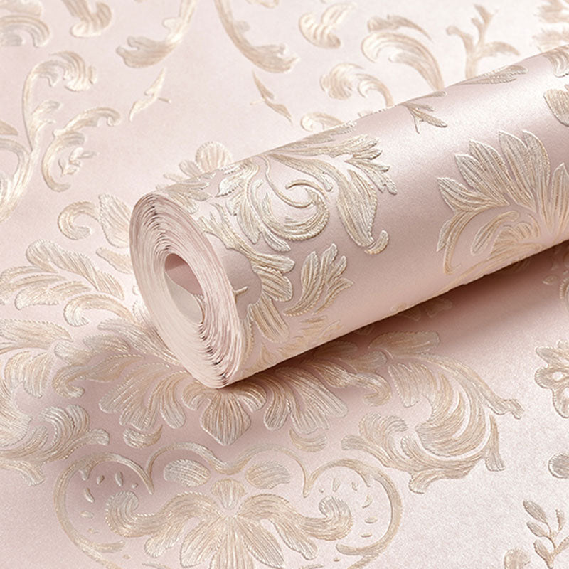 20.5-inch x 31-foot Decorative Wallpaper Bedroom 3D Print Damask Design Wall Art Clearhalo 'Vintage wall decor' 'Vintage' 'Wallpaper' Wall Decor' 914691