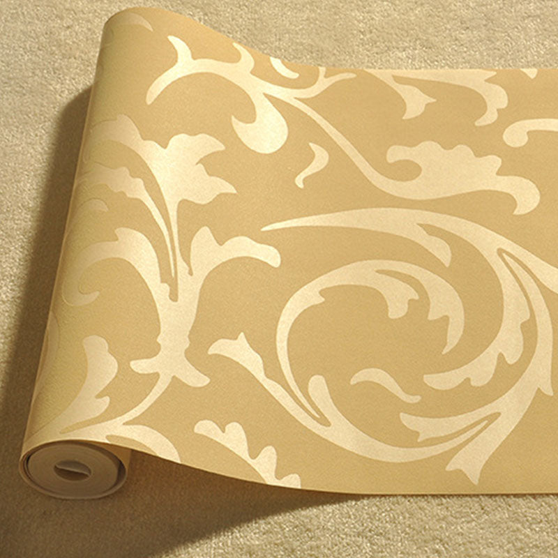 Non-Woven Wallpaper Non-Pasted Leaf and Branch Wall Decor for Gallery and Coffee Shop Clearhalo 'Vintage wall decor' 'Vintage' 'Wallpaper' Wall Decor' 914871