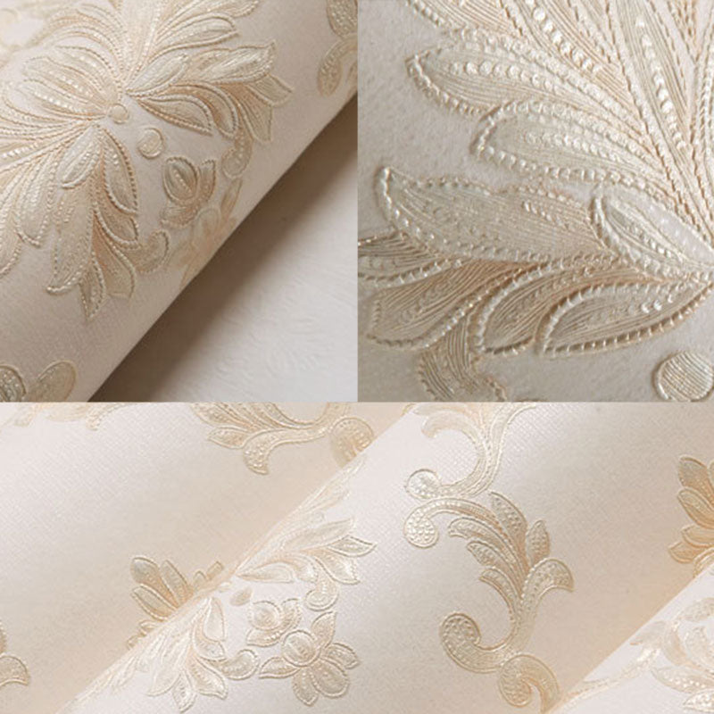 Classic Wall Decor 3D Visual Damasque Non-Pasted Wallpaper Roll, 33'L x 20.5"W Clearhalo 'Vintage wall decor' 'Vintage' 'Wallpaper' Wall Decor' 914883