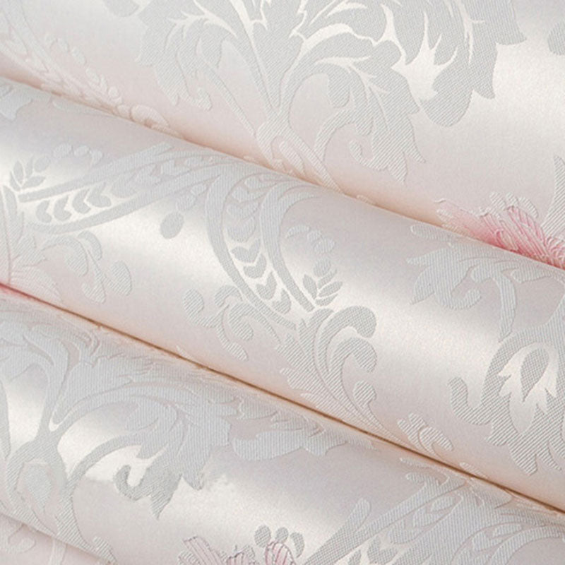 Living Room Wallpaper Classic Pastel Color 3D Effect Garden Flower Wall Art, Non-Pasted Clearhalo 'Vintage wall decor' 'Vintage' 'Wallpaper' Wall Decor' 914896