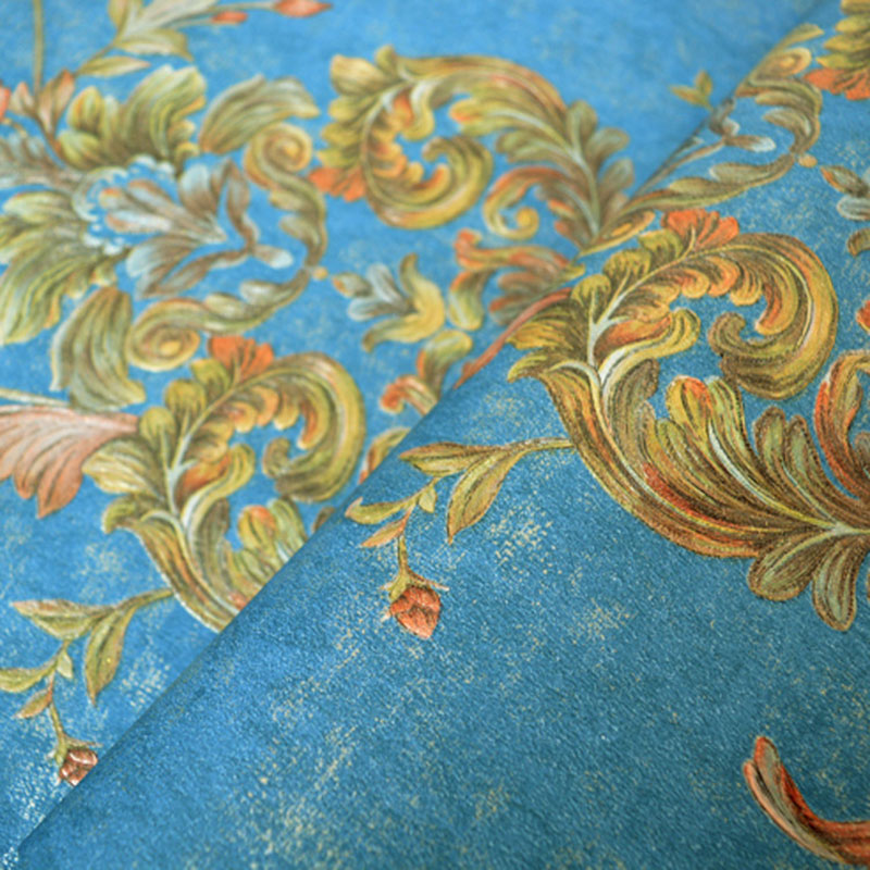 31'L x 20.5"W Moisture-Resistant Wallpaper Living Room 3D Visual Blossom Wall Covering Clearhalo 'Vintage wall decor' 'Vintage' 'Wallpaper' Wall Decor' 914906