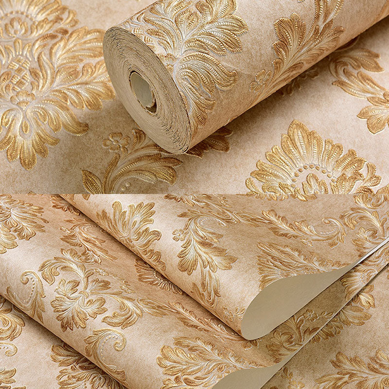 Non-Woven Wall Art 57.1 sq ft. Nordic Classic Non-Pasted Damasque Wallpaper Roll Clearhalo 'Wall Decor' 'Wallpaper' 915102