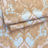 Vinyl Luxe Wallpaper 33' x 20.5" European Non-Pasted Wall Covering with 3D Effect Blossoms Clearhalo 'Vintage wall decor' 'Vintage' 'Wallpaper' Wall Decor' 915114