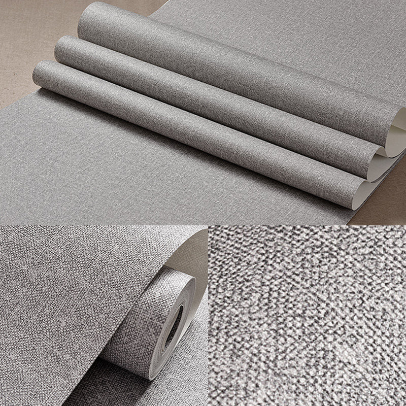 Soft Color Linen Pattern Wallpaper 31'L x 20.5"W Non-Pasted Water-Resistant PVC Wall Covering Clearhalo 'Modern wall decor' 'Modern' 'Wallpaper' Wall Decor' 915198
