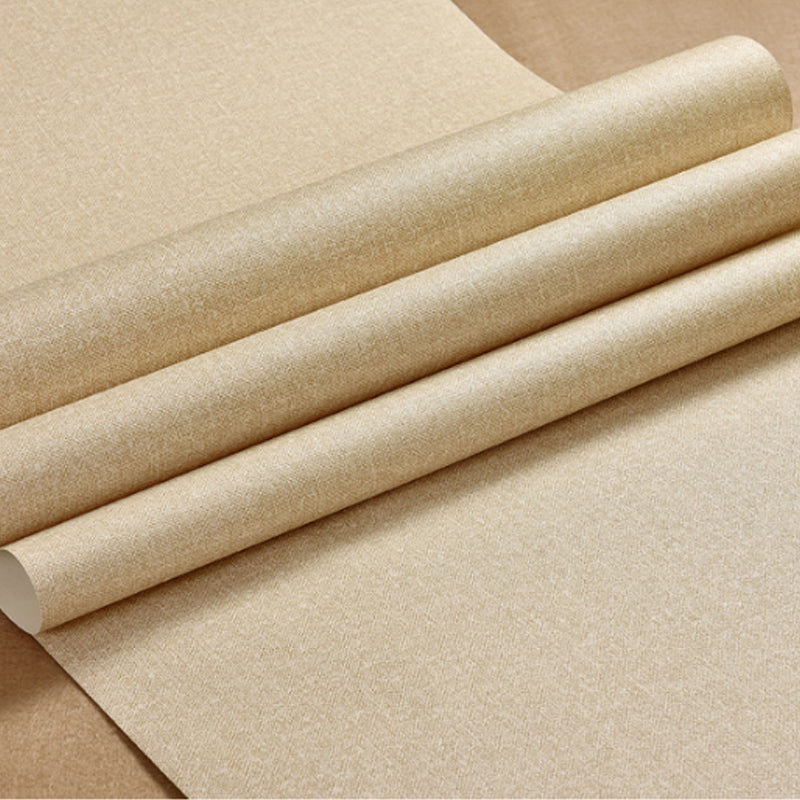 Soft Color Linen Pattern Wallpaper 31'L x 20.5"W Non-Pasted Water-Resistant PVC Wall Covering Clearhalo 'Modern wall decor' 'Modern' 'Wallpaper' Wall Decor' 915208