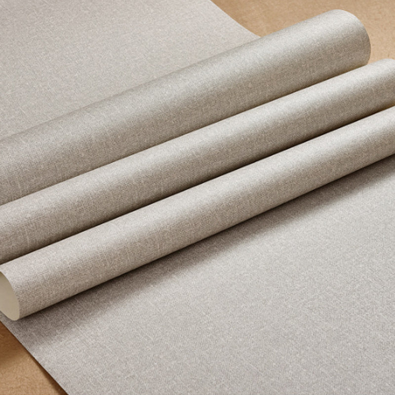 Soft Color Linen Pattern Wallpaper 31'L x 20.5"W Non-Pasted Water-Resistant PVC Wall Covering Clearhalo 'Modern wall decor' 'Modern' 'Wallpaper' Wall Decor' 915211
