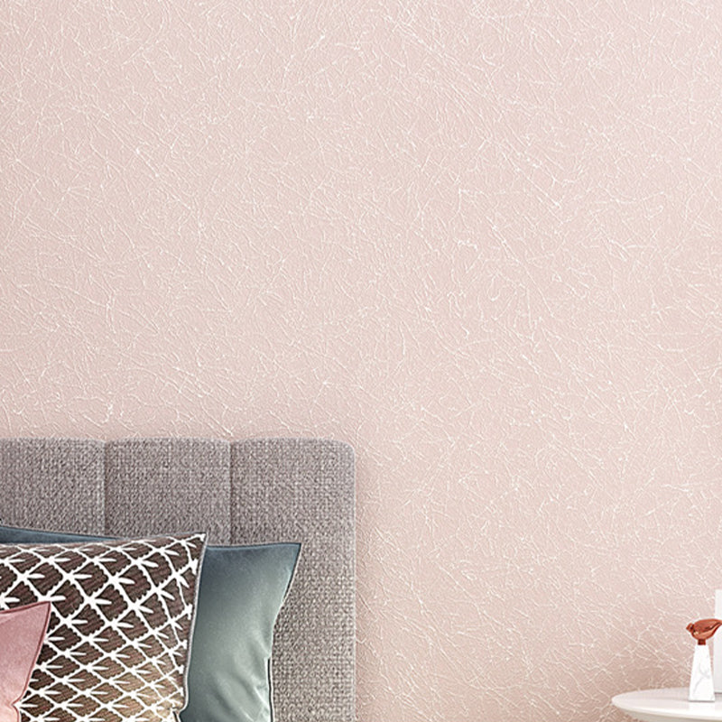 Minimalist Linen PVC Wallpaper Non-Pasted Wall Decor in Plain Color, 31'L x 20.5"W Light Pink Clearhalo 'Modern wall decor' 'Modern' 'Wallpaper' Wall Decor' 915224